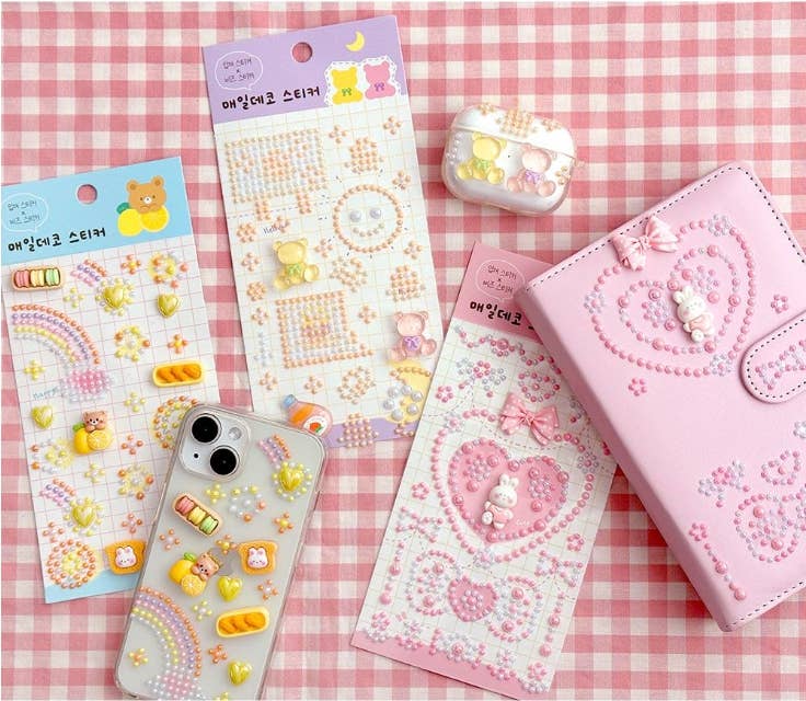 K-Wonderland – wholesale Sticker – Everyday 3D Epoxy Deco Stickers– Cute Jelly Bead Style7