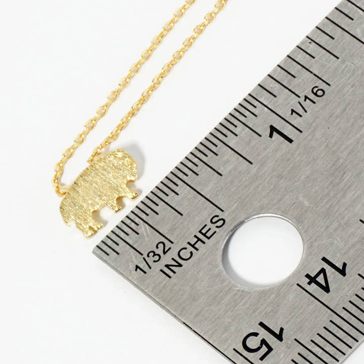 Wild Honey - Wholesale Pendant/Charm Necklace - 18K Gold Dipped Brushed Brass Buffalo Pendant Necklace2