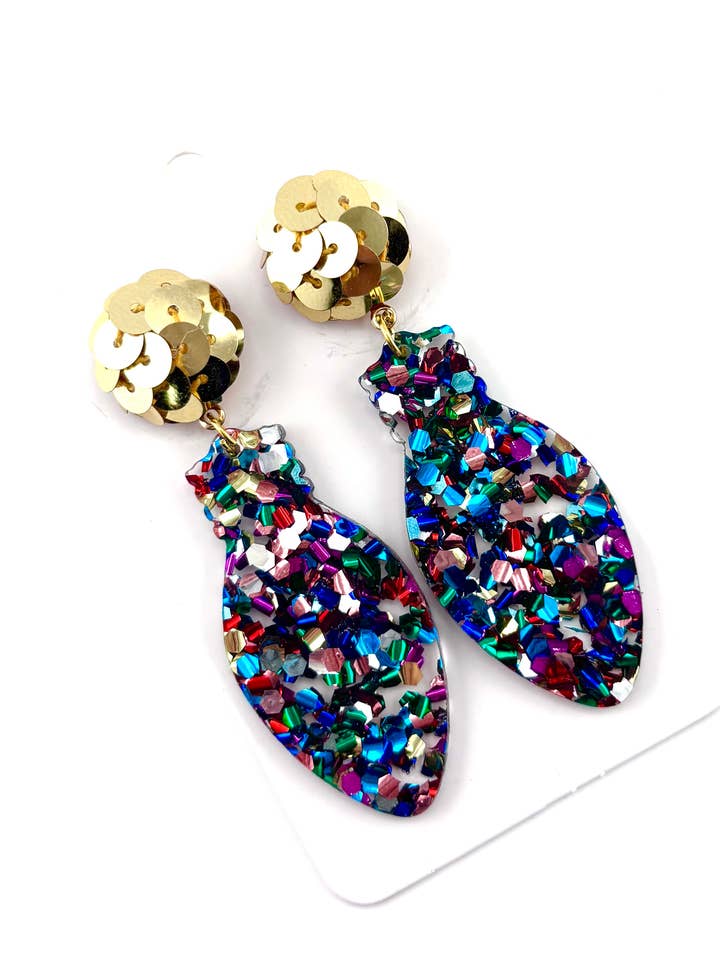 LAST TWO Christmas Bulb Earrings for wholesale by Cora's Den