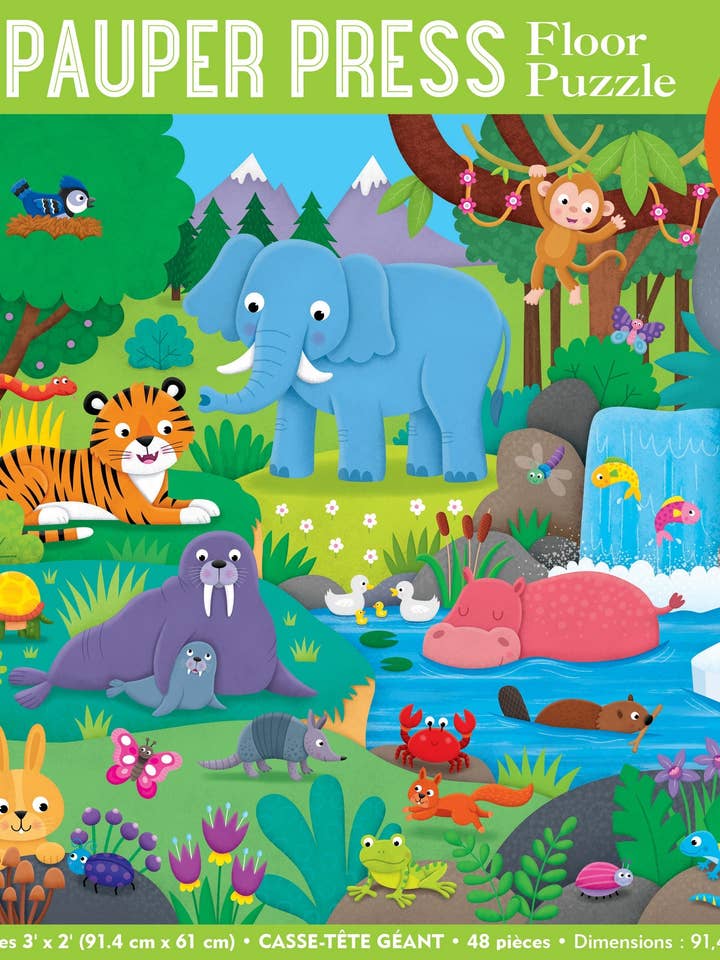 Animal Kingdom Floor Puzzle for wholesale by Peter Pauper Press