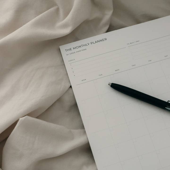 The Monthly Planner | Desk Pad for wholesale by Rosie Papeterie