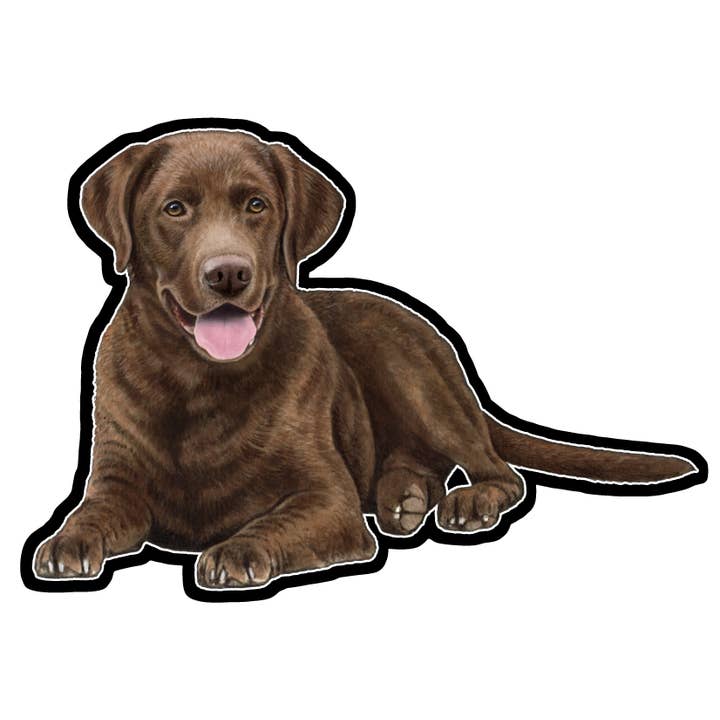 Labrador, Chocolate - Adhesivos de vinilo para venta al por mayor de E&S Pets