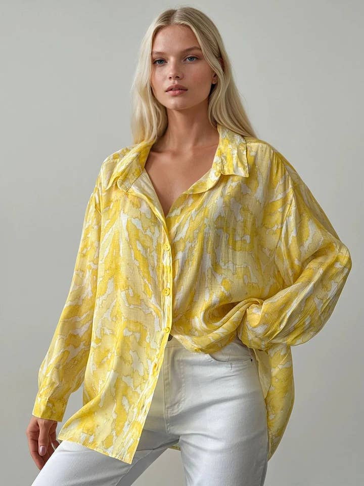 Chemises Safari Aquarelle Printemps pour la vente par Anaz