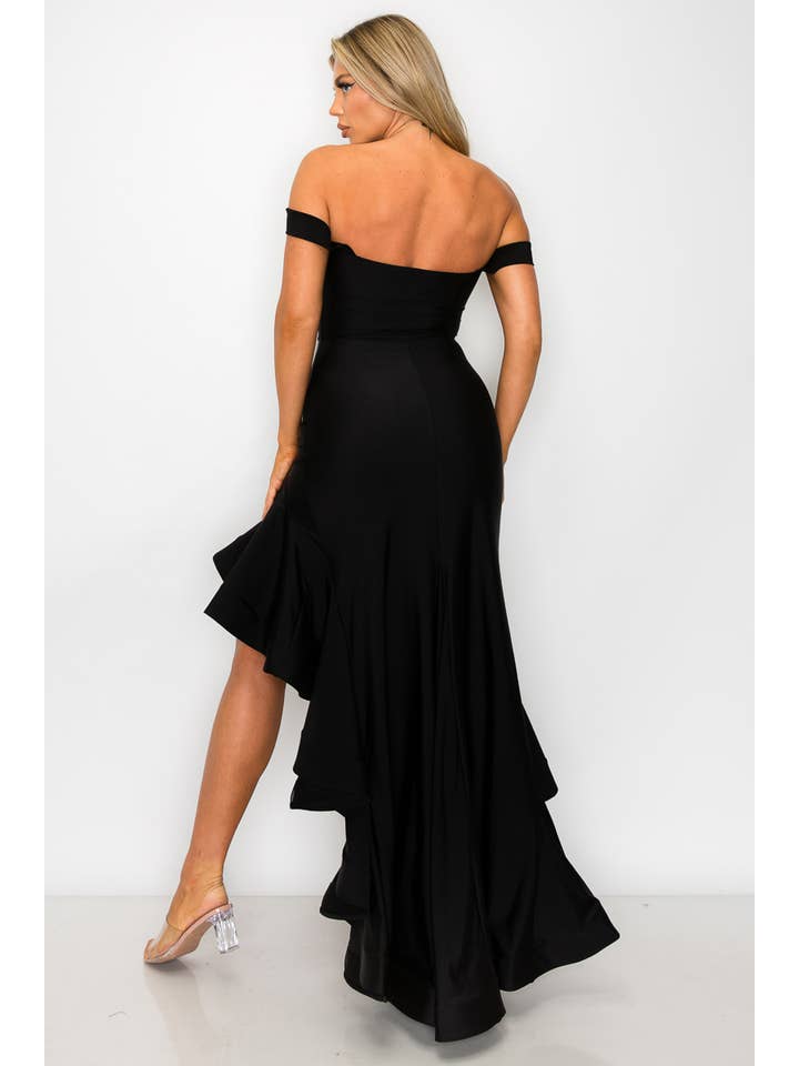 Kimcine - Wholesale Dress - Women's - KD20110Power Satin Corset Tube Top Ruffled Skirt Dress(SALE12