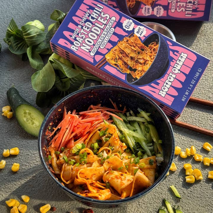 Hotpot Queen - Wholesale Pasta - Roasted Chili Noodles- Wide & Chewy 5.6 OZ2
