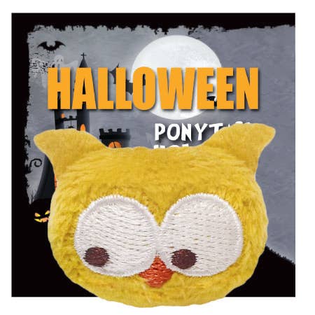 Halloween ponytail holder-owl for wholesale by Ponytail Pals