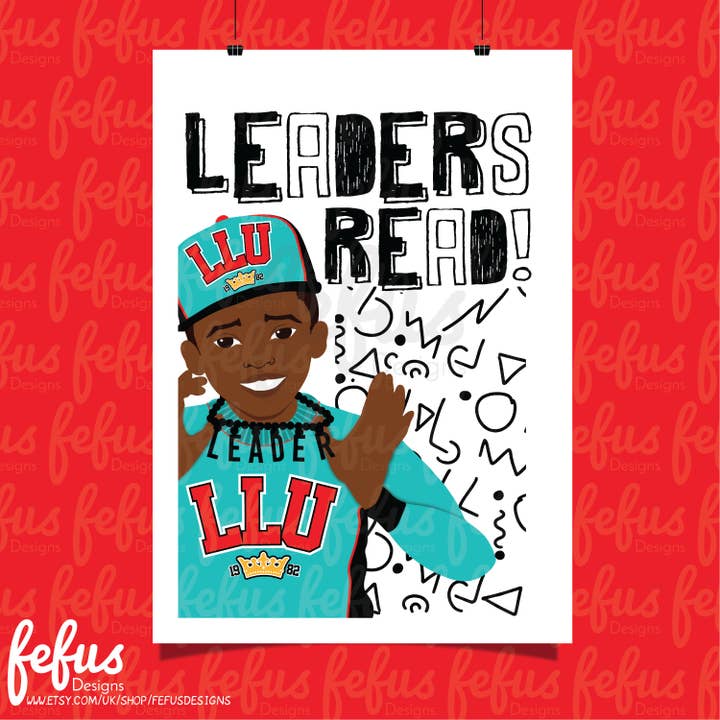 Hakeem - DÉCORATION MURALE LEADERS READ BOYS | Fefus Designs pour la vente par Fefus Designs