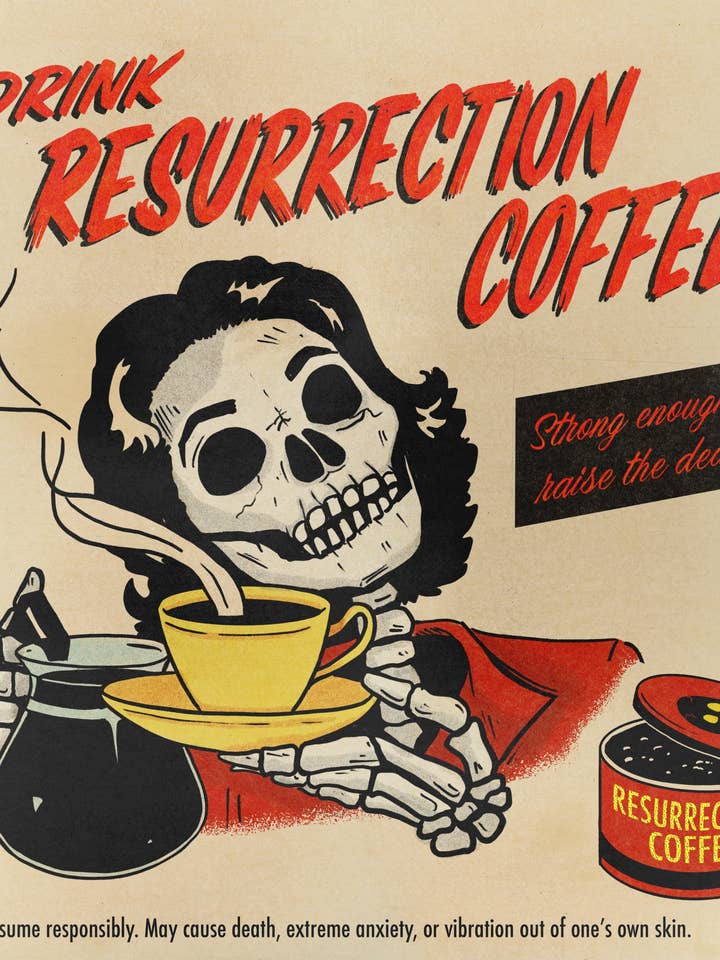 Resurrection Coffee Print for wholesale by Kate Letters Lots