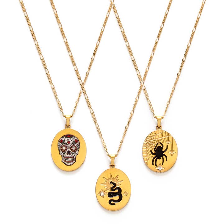 Amano Studio - Wholesale Halskettinghanger - Halsketting met Mexicaanse Sugar Skull met hanger3