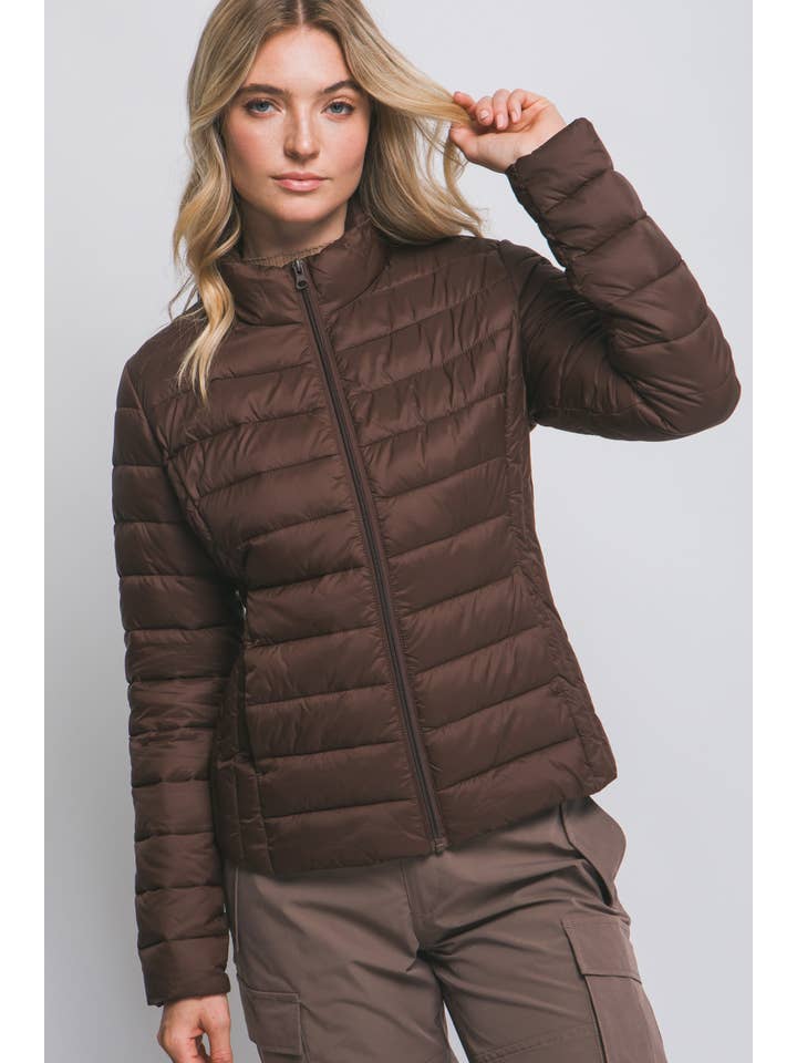 Peace Love Line - Wholesale Puffer Jacket - Women's - PL4300 - LT WEIGHT LONG SLEEVE PUFFER JACKET21