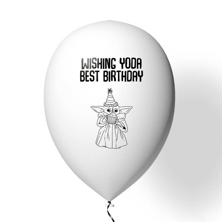 Wishin' Yoda Best Birthday | Star Wars Theme Birthday | Yoda | Baby Yoda | for wholesale by Very Pun Stuff