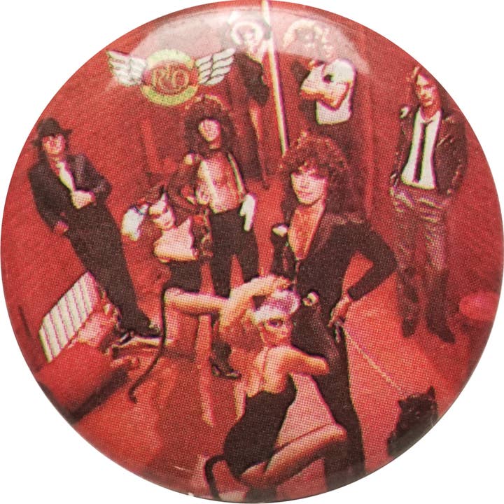 Spilla 1,25 pollici R.E.O. Speedwagon 9 Lives VINTAGE 80 per la vendita all'ingrosso da parte di Square Deal Recordings & Supplies