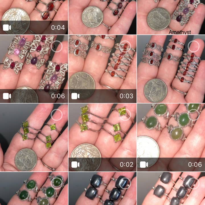 Moon River Designs - Wholesale Jewelry Set - Silver Plated Adjustable Rings Assorted Rings Bulk Lot2