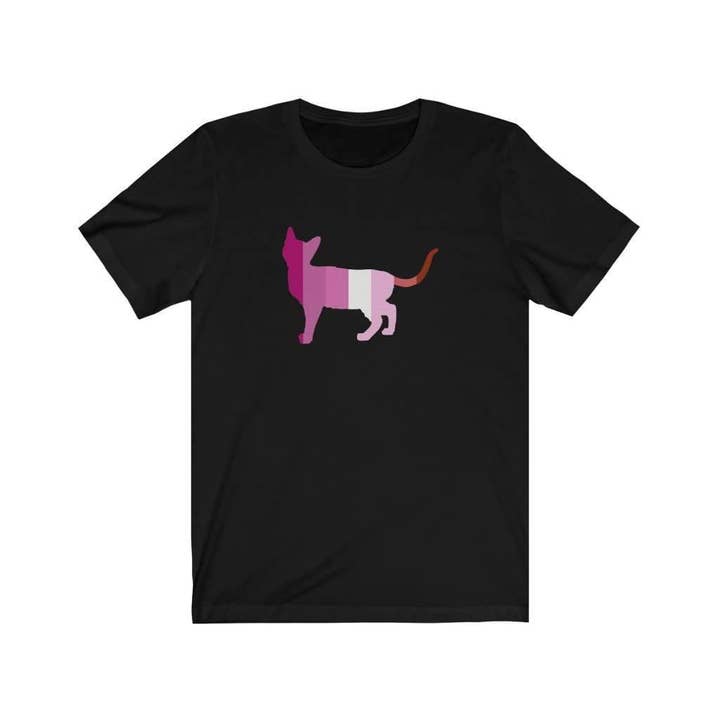 Pink N Paw - Wholesale Screen Printed T-Shirt - Women's - I love kitties - Lesbian PRIDE Shirt- Short Sleeve Tee2