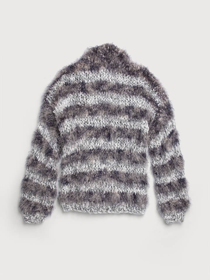 SAACHI - Wholesale Cardigan - Women's - Eyelash Hand Knit Cardigan8