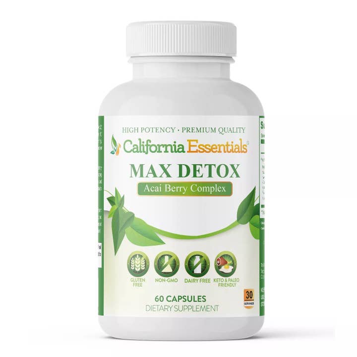 Max Detox: 100% Natural Herbal Vitamin Supplement - 60 Caps for wholesale by California Essentials