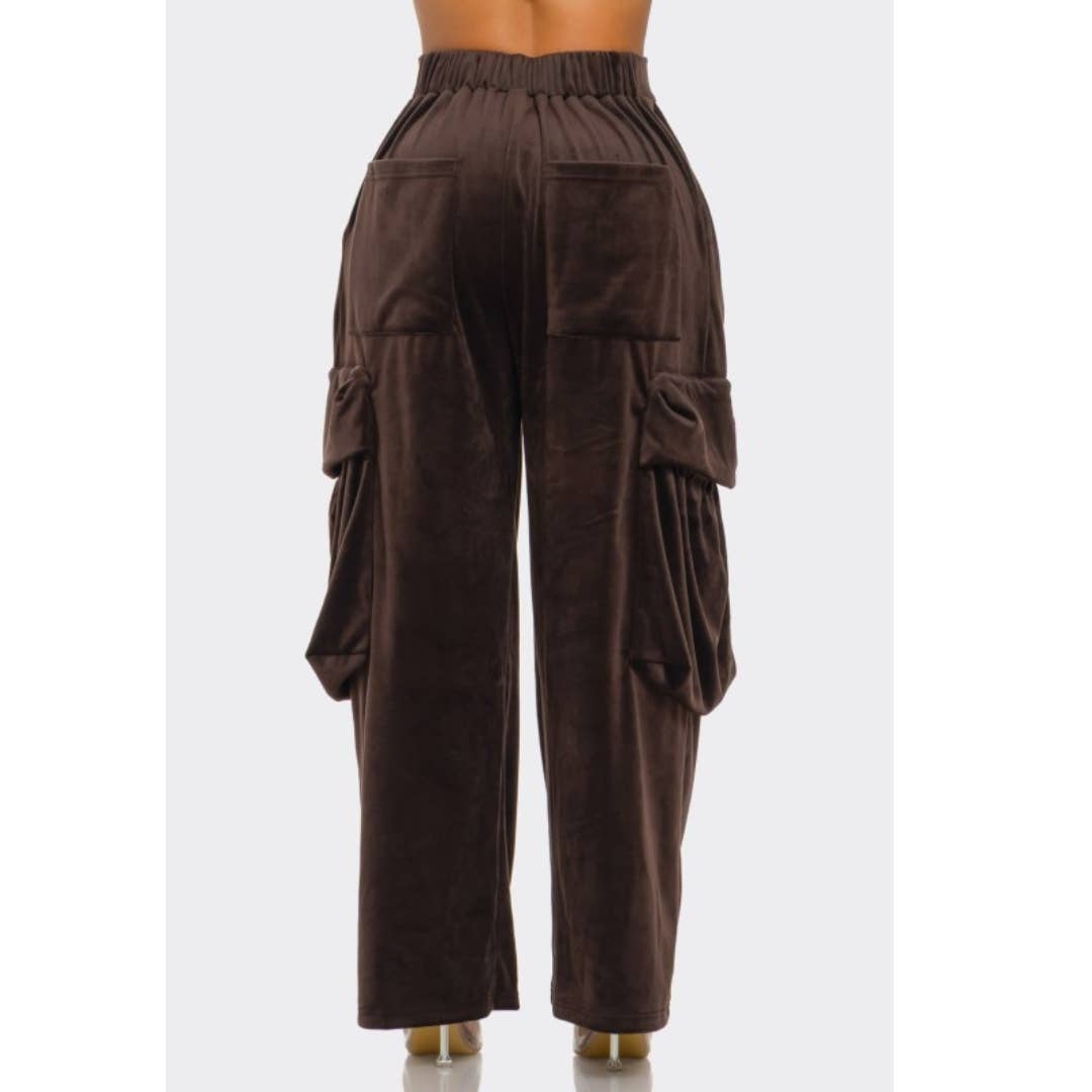 LOVE SENSE - Wholesale Pants - Women's - VELVET BAGGY CRAGO PANTS 9