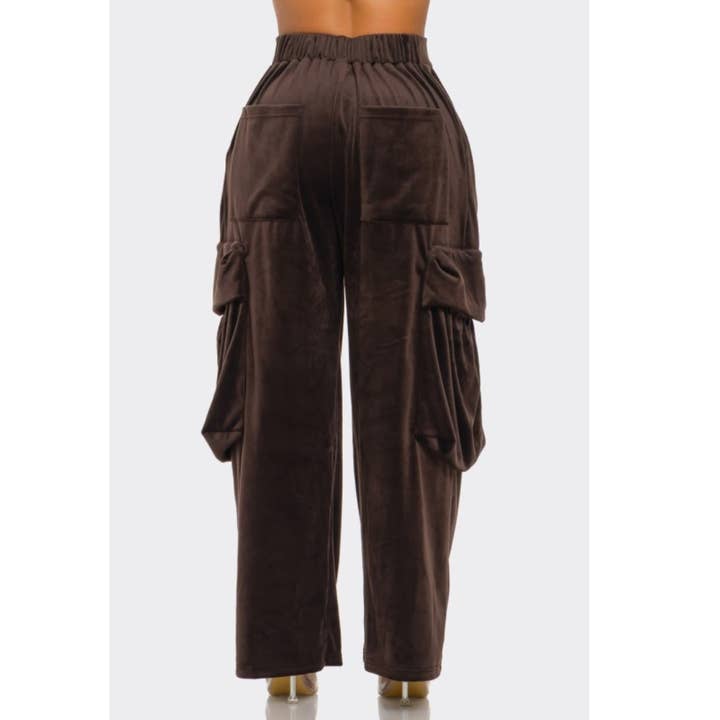 LOVE SENSE - Wholesale Pants - Women's - VELVET BAGGY CRAGO PANTS 9