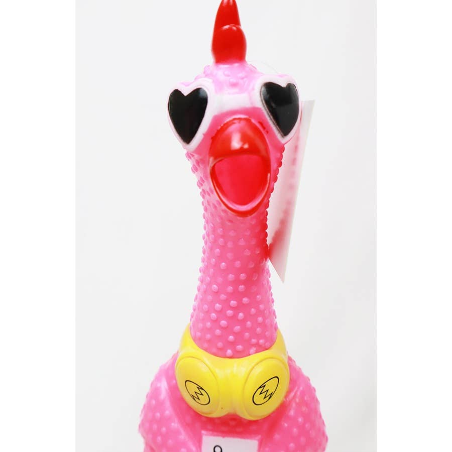 MIX COLOR Rubber Chicken Squeaky Toy for wholesale on Faire2