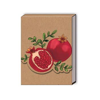 Kelly Green Pocket Notepad -ORCHARD POMEGRANATE for wholesale by Punch Studio