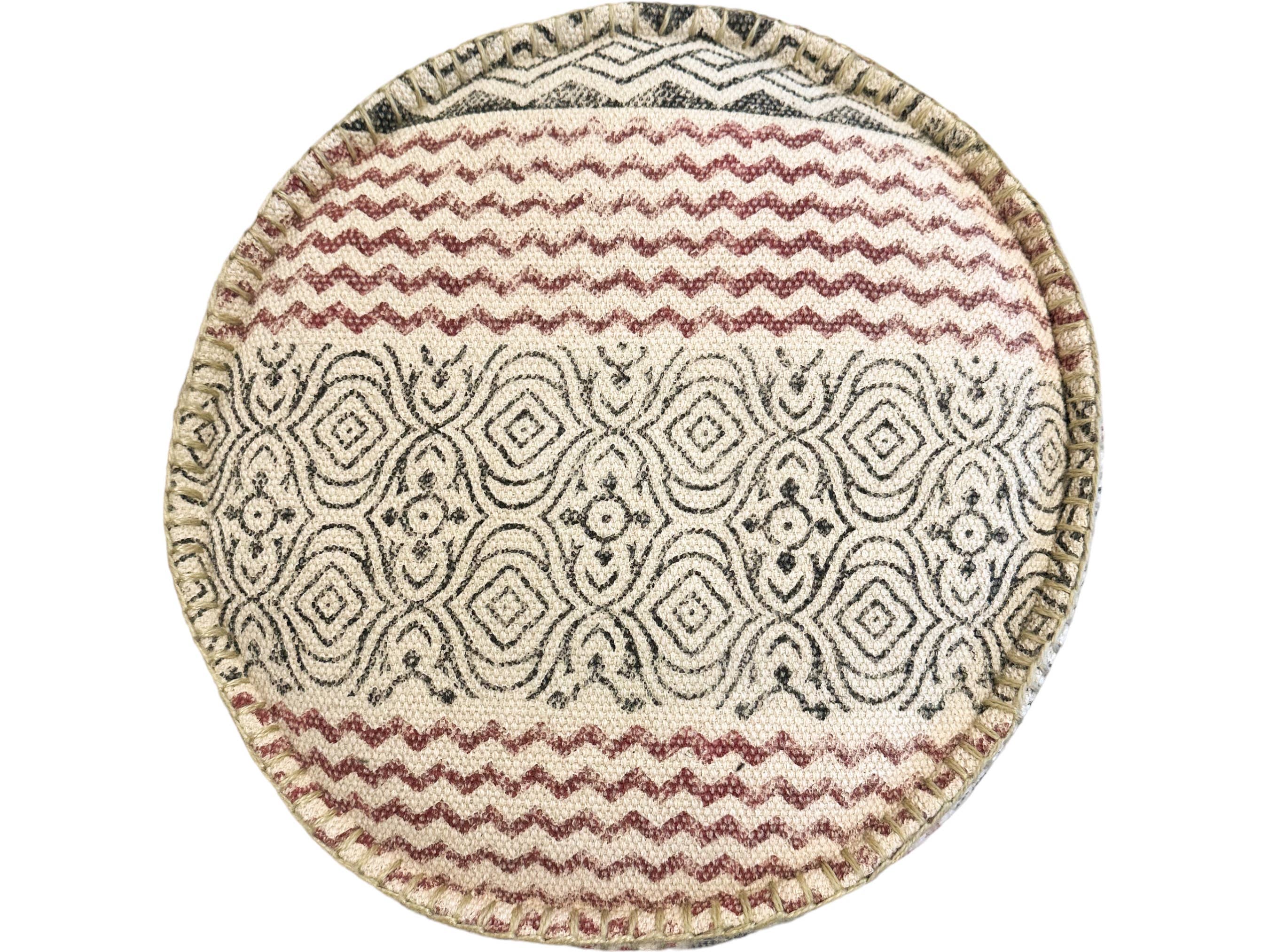 Asia West - Wholesale Pouf - Round Pouf/Ottoman/Stool-Cotton Canvas8