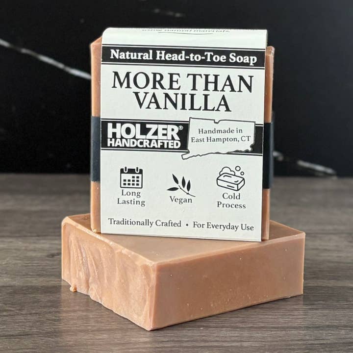Handmade Soap Bar | More Than Vanilla - Vanilla + Santal + Shea Butter Scented | Handcrafted Bar Soap | Natural Cold Process | Vegan | 4.5 oz for wholesale by Holzer Handcrafted ®