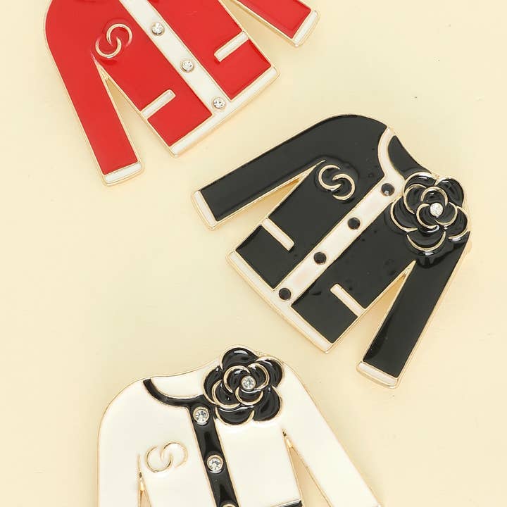 SP Sophia Collection - Wholesale Brooch - Fashionista Flower Cardigan Brooch Pin