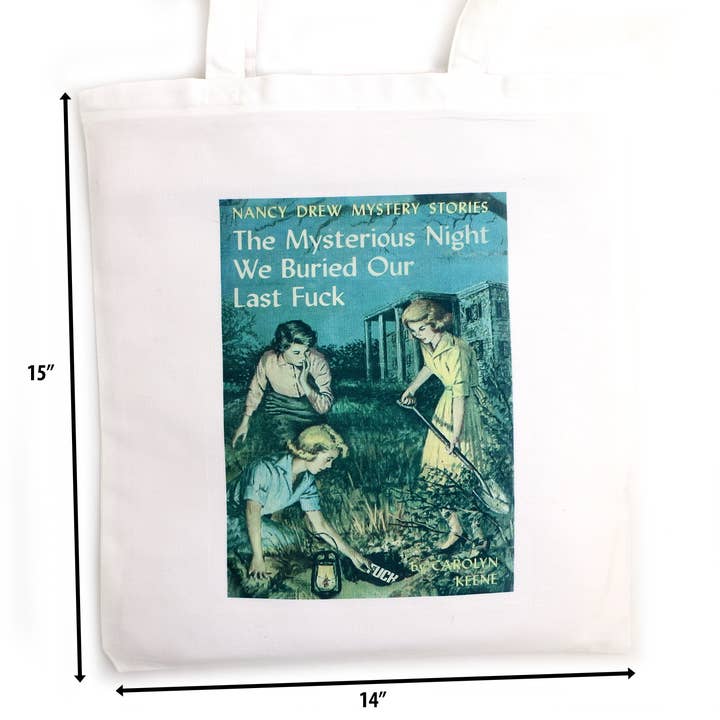 Lenny Mud – Großhandel Tragetasche – Damen – Nancy Drew Tote Bag, Buchparodie, reife Sprache1