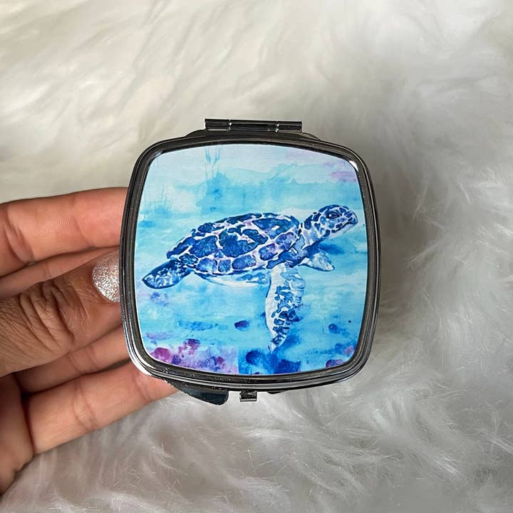 Honu Hawaiian Turtle Mirror for wholesale by Aubrey Emi Designs