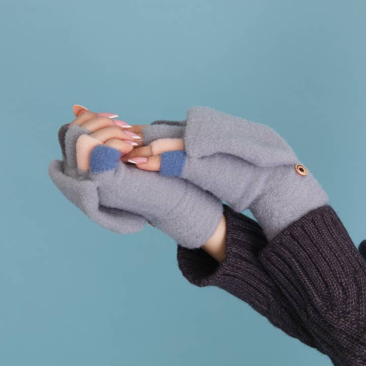 Leto Accessories - Venta al por mayor Manoplas - Mujer - Guantes Convertibles con Punta Arcoíris - Accesorio de Invierno6