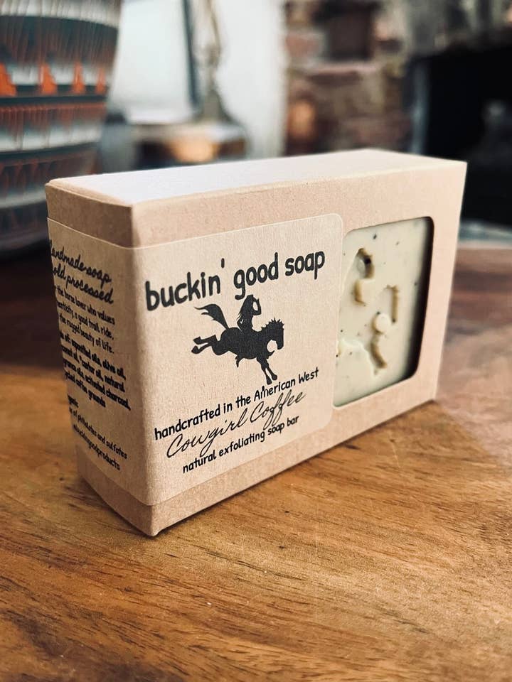 Soap Cowgirl Coffee (western decor, western boutique) for wholesale by buckin’ good products