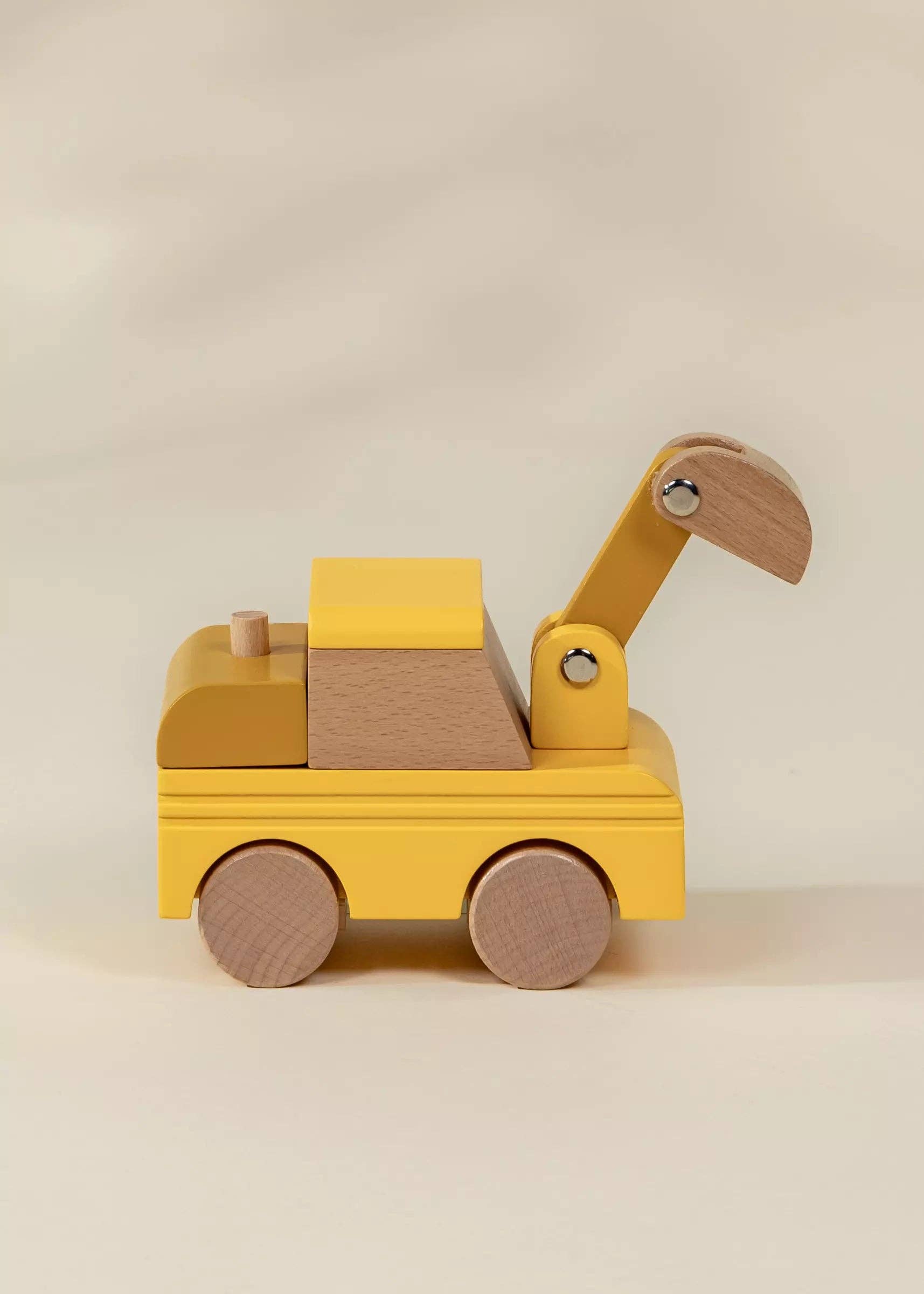 Coco Village - Wholesale Toy Car/Truck - Kids - Wooden Construction Vehicle - Excavator4