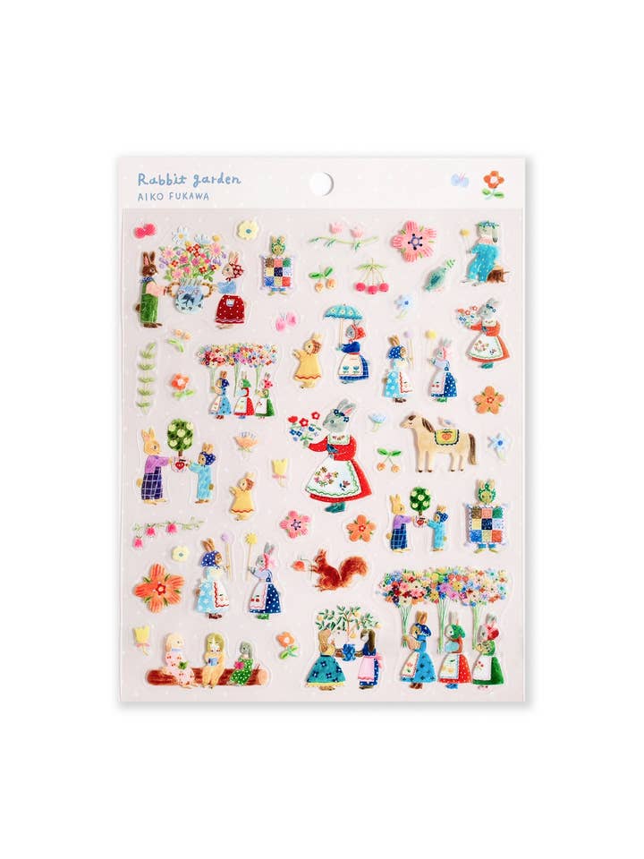 Klar klistermærkeark - Kaninhave for engroshandel hos Her Winter Flowers