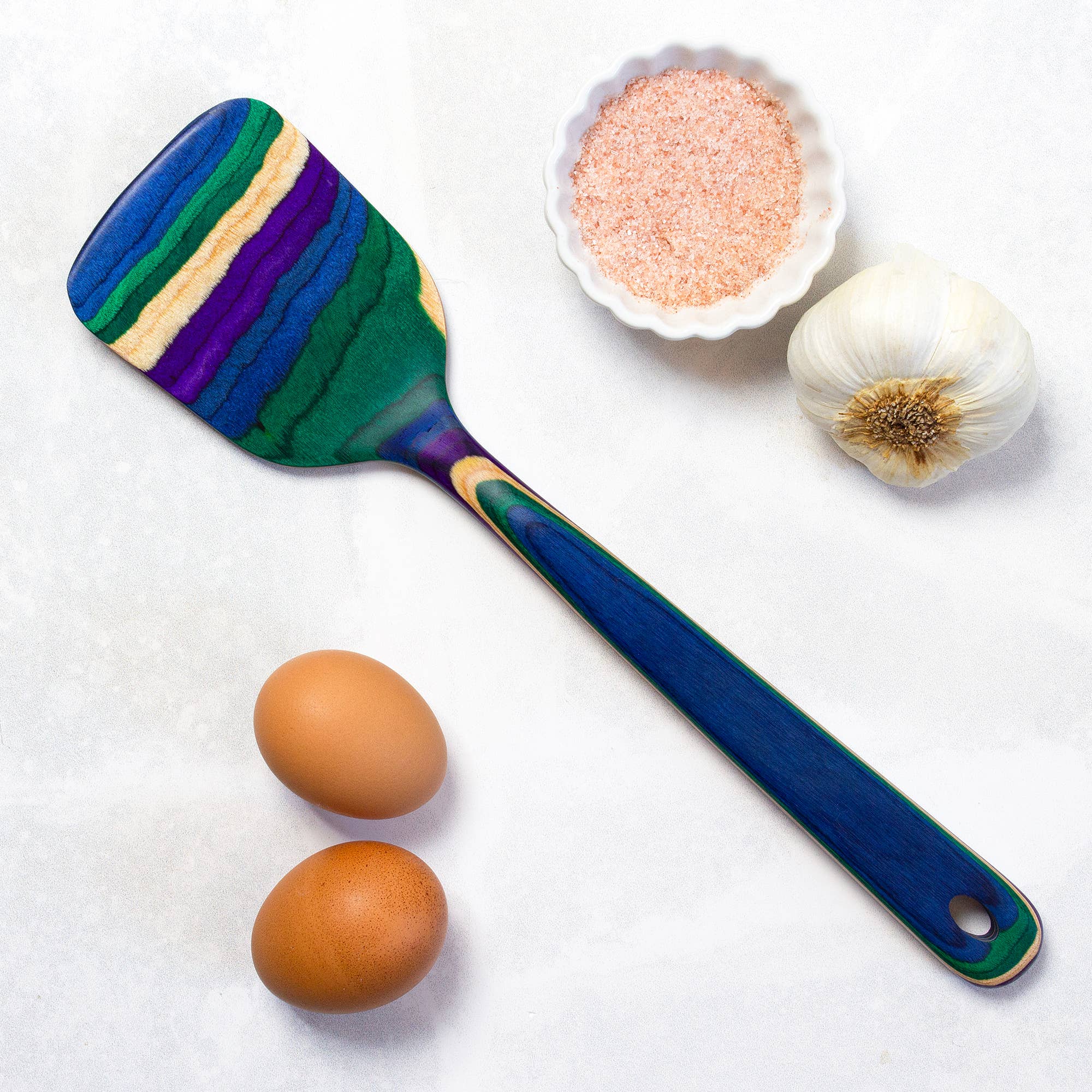 Totally Bamboo - Venta al por mayor Espátula/volteador - Espátula de Madera Colorida Baltique® Mumbai, 12.5"3