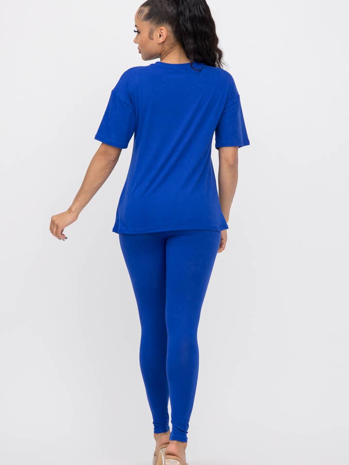 Julia by LoveJ - Wholesale Top & Pant Set (NOT Loungewear) - Women's - Plus Size Brushed Dty Round Neck Top Leggings Set16