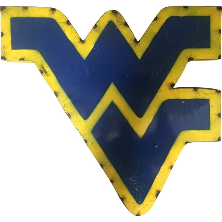 25"x25"x8'' West Virginia WV Recycled Metal Wall Décor for wholesale by Lrt Sales LLC