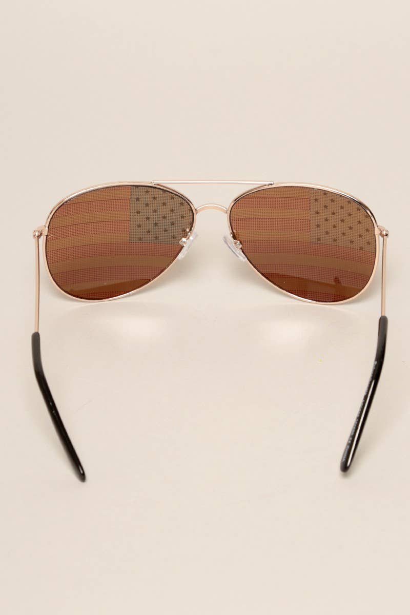  ASSORTED COLOR USA American Flags Aviator Sunglasses for wholesale on Faire8