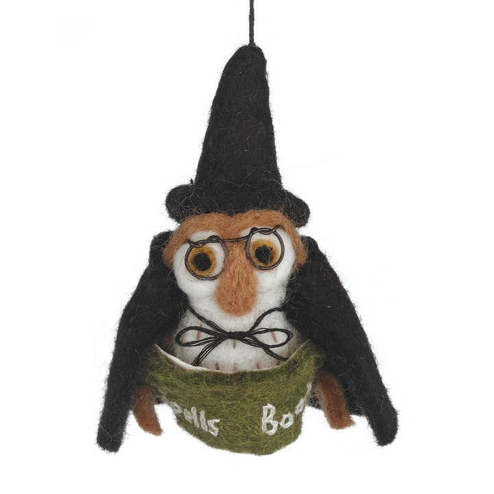 Handmade Felt Lumos the Night Owl Halloween Decoration for wholesale by Felt So Good