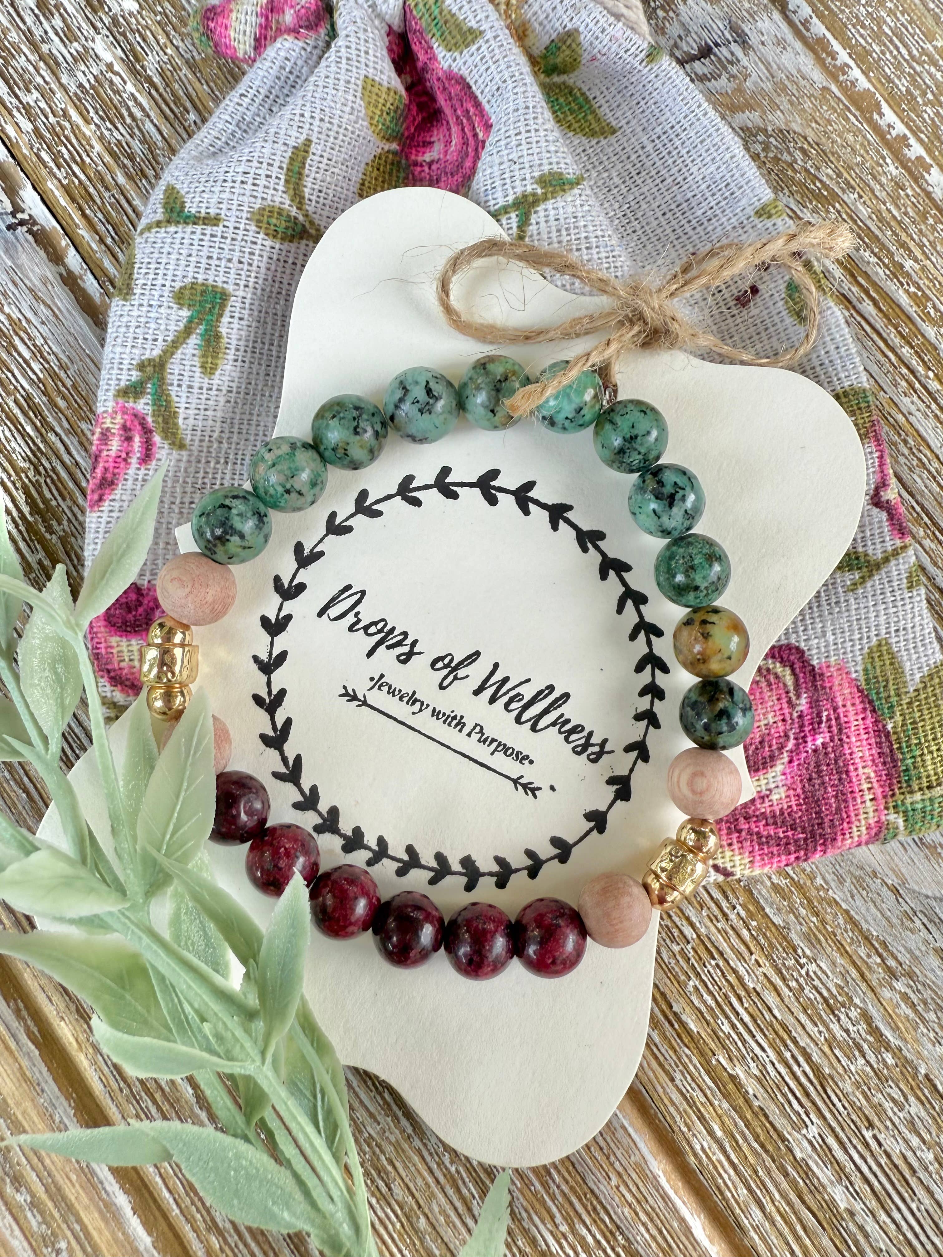 Drops of Wellness Goods - Wholesale Aromatherapy Bracelet - Beaded Bracelet, Stackable Fall Bracelet, Diffuser, The Iona1