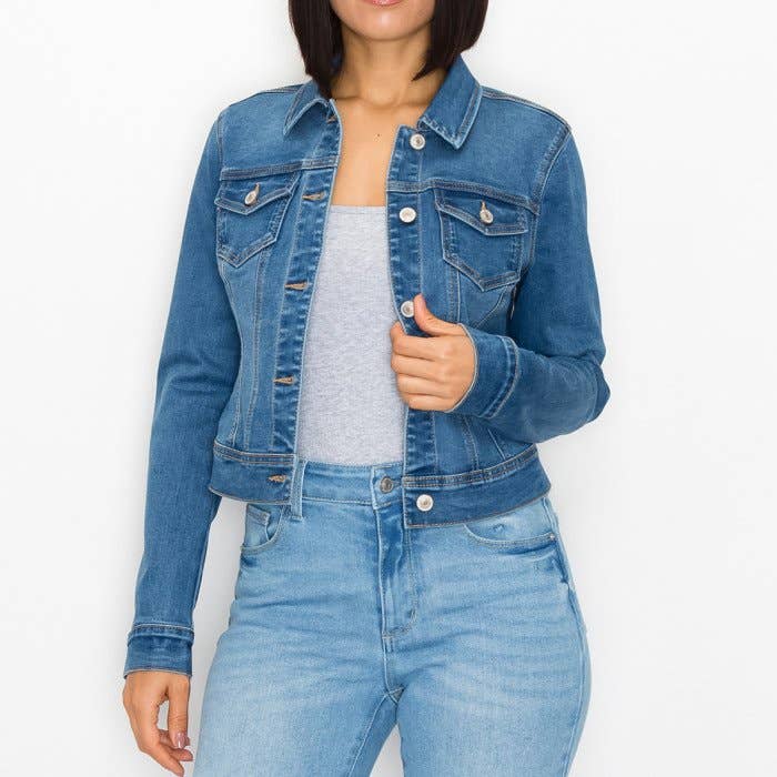 Pinkbloom - Wholesale Denim Jacket - Women's - STONE WASHED DENIM JACKET0