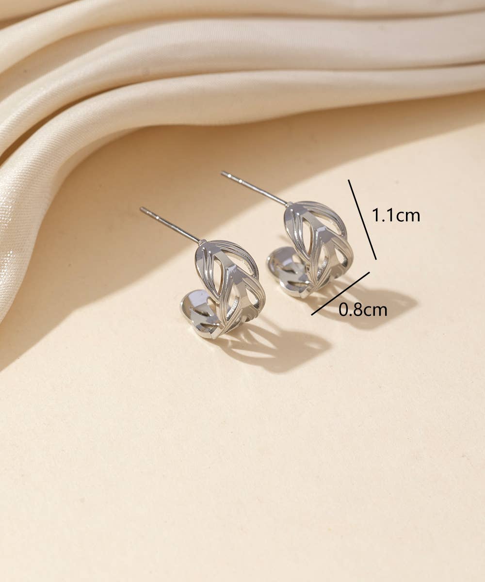 Blossom bijoux – Brincos de pino por atacado – Brincos 25BOA211 Aço Inoxidável0