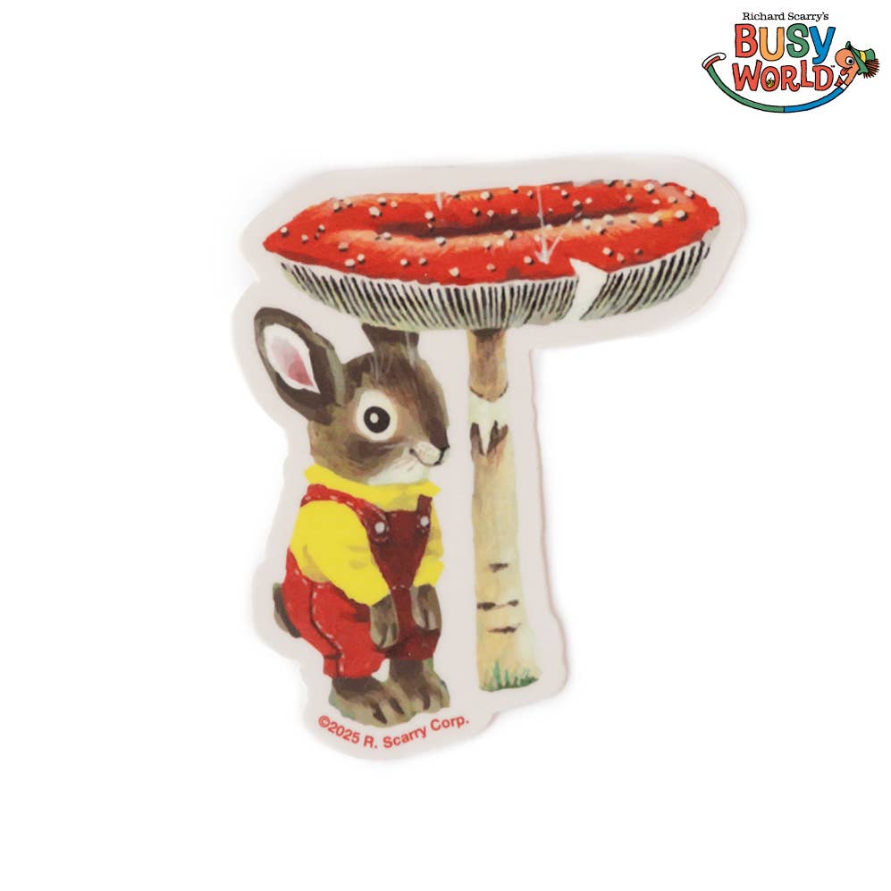 Three Potato Four - Wholesale Sticker - Kids & Baby - 3P4 x Richard Scarry® - Nicholas Bunny Mushroom Sticker0