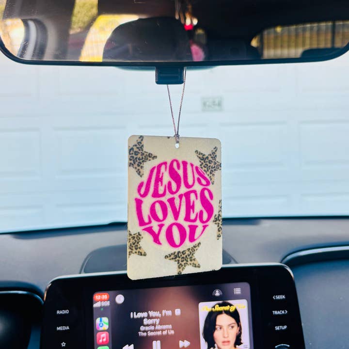 Bizzz Designs - Wholesale Car Freshener - Women's - Jesus Loves You Felt Freshie Boutique Car Air Freshener1