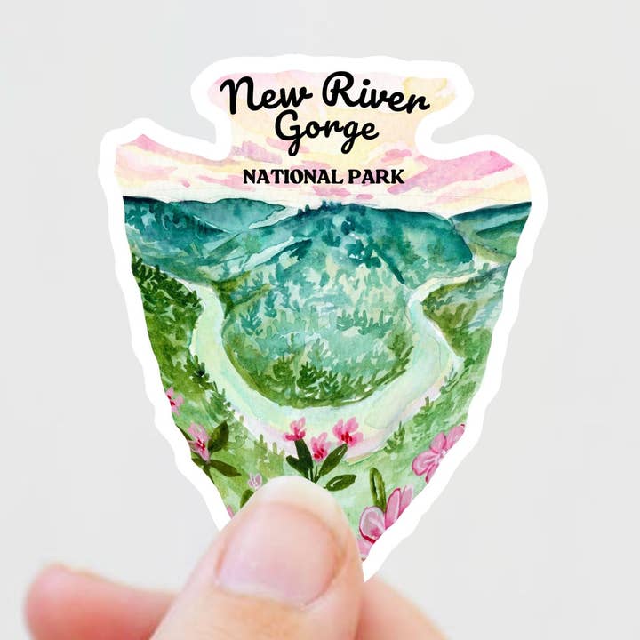 New River Gorge National Park West Virginia Sticker for wholesale by Studio Katie