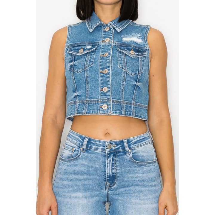 Denim Vest for wholesale by Style Up