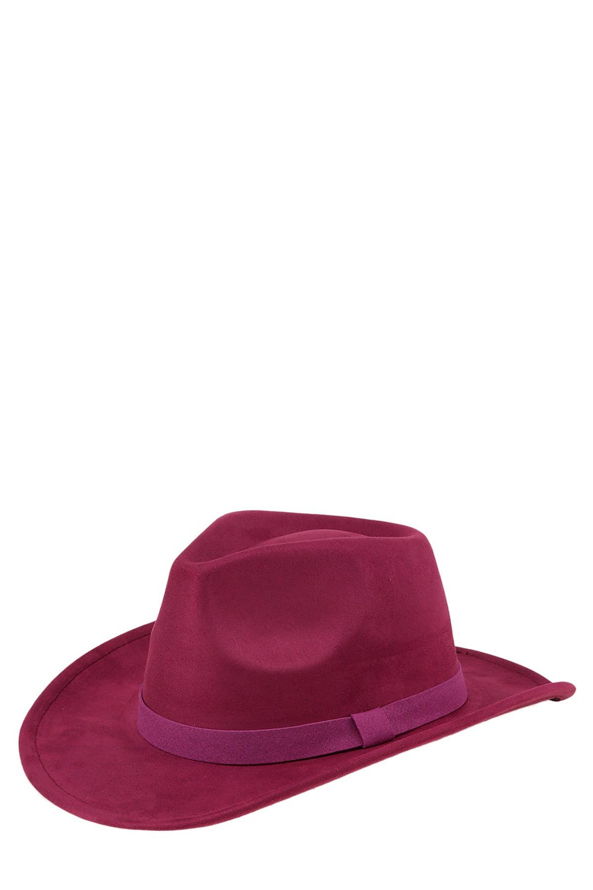 anbfashion - Wholesale Fedora - Women's - FEDORA FAUX SUEDE HAT WITH COWBOY BAND 9