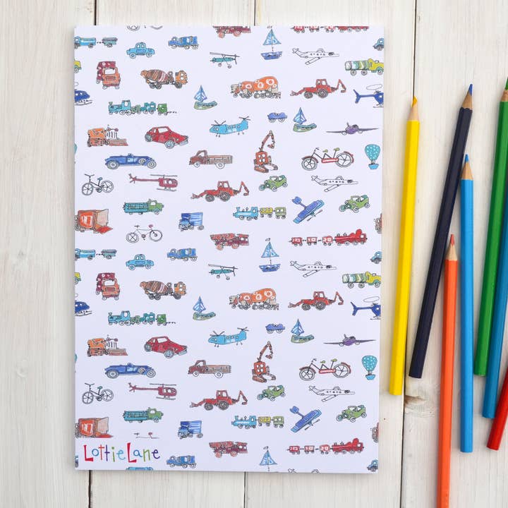 Recycled Notebook/Journal Miniature Transport Print for wholesale by Lottie Lane