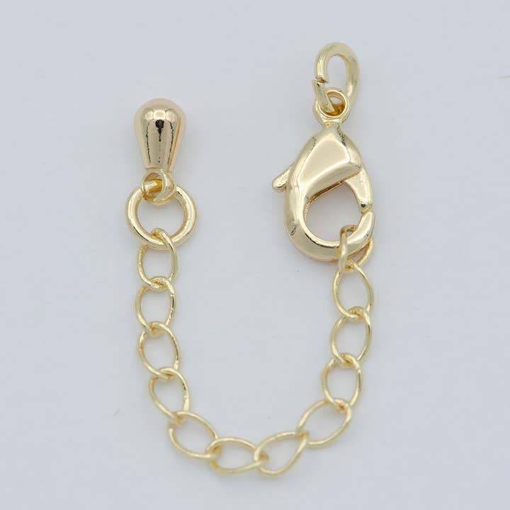 Aim Eternal - Wholesale Clasp - Gold Filled Chain Extender For Necklace Bracelet Supply Component Findings Extenders Lobster Claw Clasps With Silver Extender Chain L-465 L-466