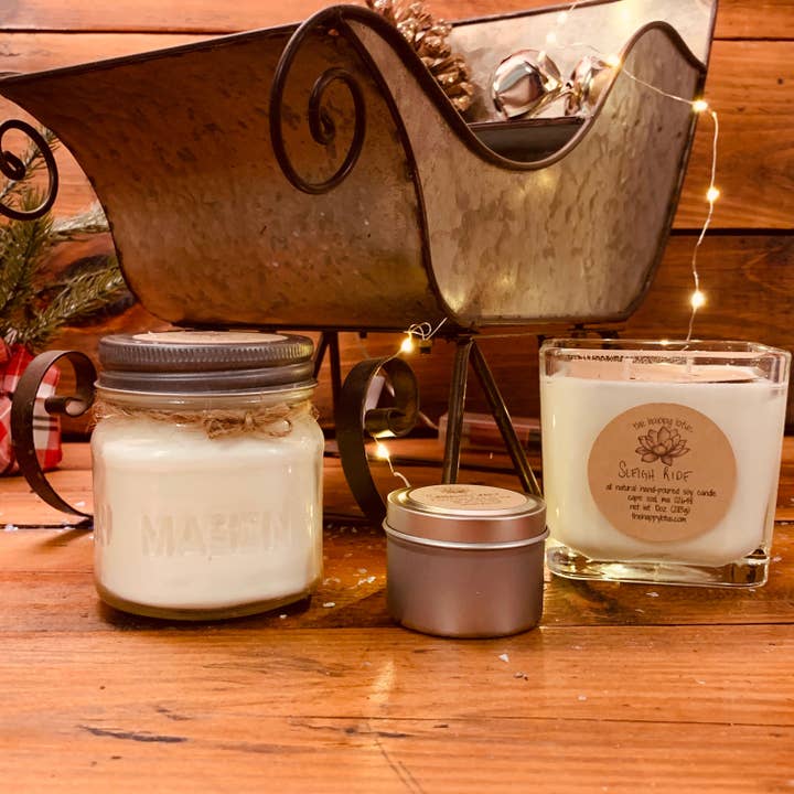 Sleigh Ride Candles - Holiday Scent for wholesale by The Happy Lotus