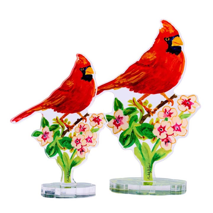 Spring Cardinal | 0.25in. Acrylic Floral for wholesale by Kimberly Hodges